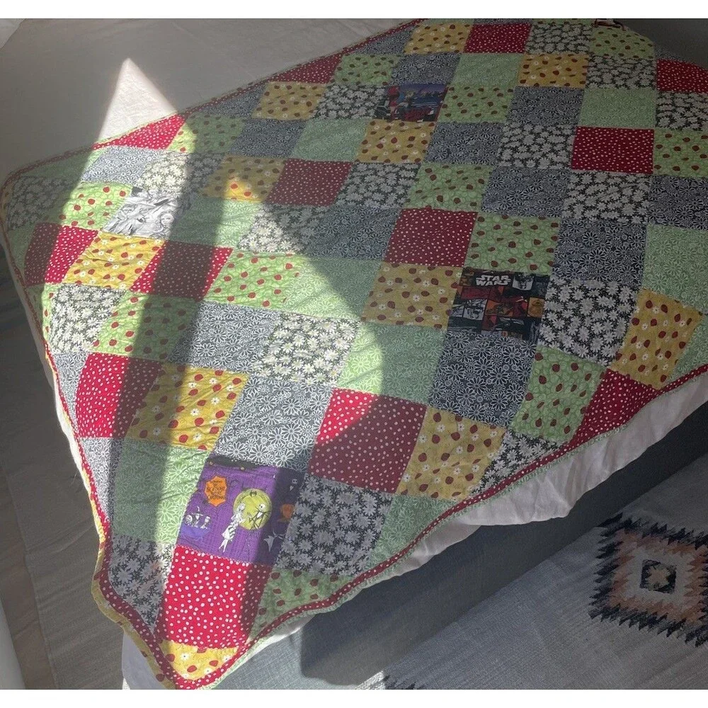 Handmade Quilt Star Wars Marvel Kids Baby Blanket Harry Potter Bedtime Nursery